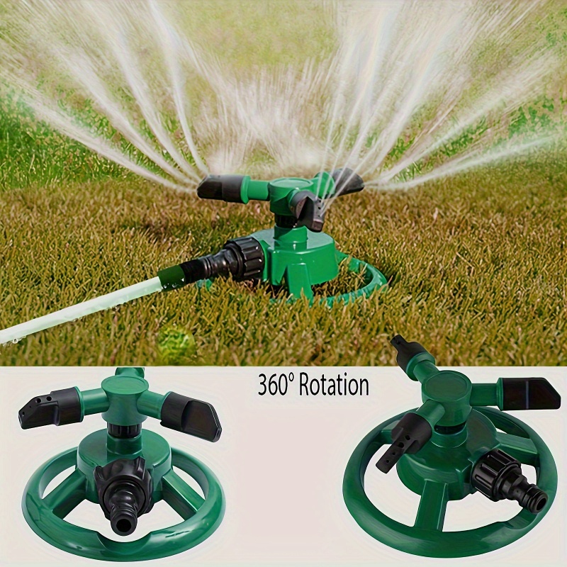 Smart Garden Kit - 360 ° หัวฉีดน้ำหมุนอัตโนมัติแบบครอบคลุมพื้นที่กว้างพิเศษ เหมาะสำหรับการรดน้ำสนามหญ้าและสวน ให้การรดน้ำมีประสิทธิภาพ