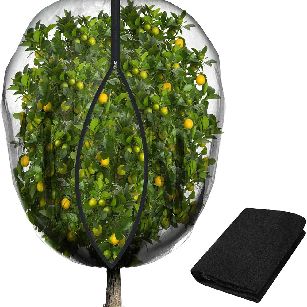 Plant Monitor - ตาข่ายคลุมต้นไม้ผลไม้แบบมีซิปและเชือกผูก ตาข่ายละเอียดพิเศษสำหรับสวน ป้องกันสัตว์และนก อุปกรณ์ทำสวน