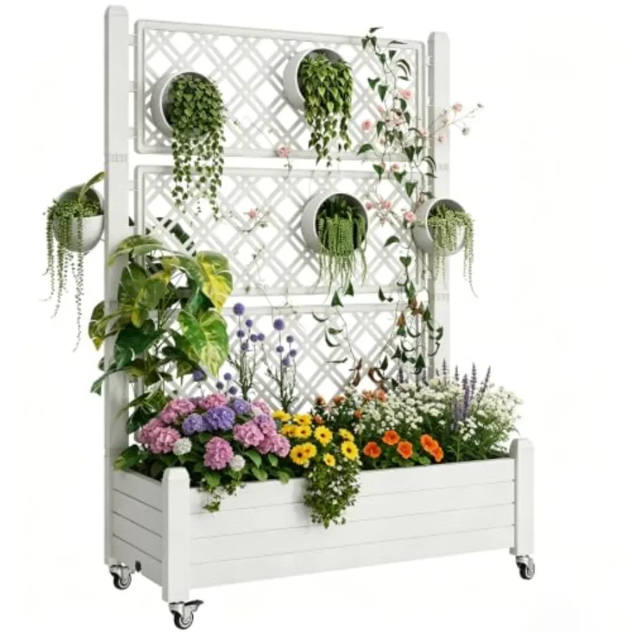Self Watering Planter - แปลงปลูกแบบยกสูงพร้อมโครงตาข่าย, กระถางปลูกพร้อมระบบให้น้ำอัตโนมัติ