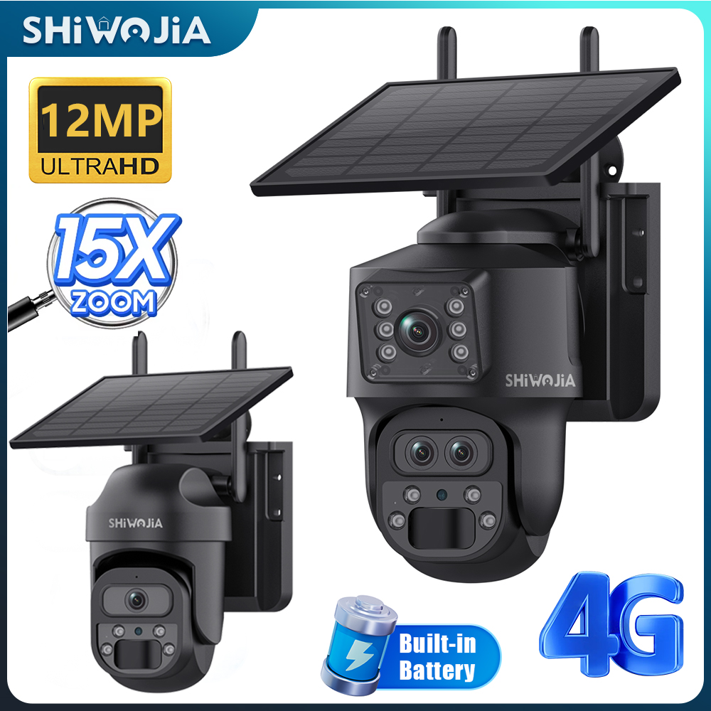 Garden Camera - SHIWOJIA 15X ZOOM กล้องพลังงานแสงอาทิตย์ 4G 12MP