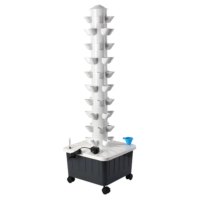 Hydroponic Tower - ระบบปลูกพืชไร้ดินอัจฉริยะแบบหอปลูกไฮโดรโปนิกส์ 50 ช่อง สำหรับปลูกผัก ผลไม้ และสมุนไพรในบ้าน