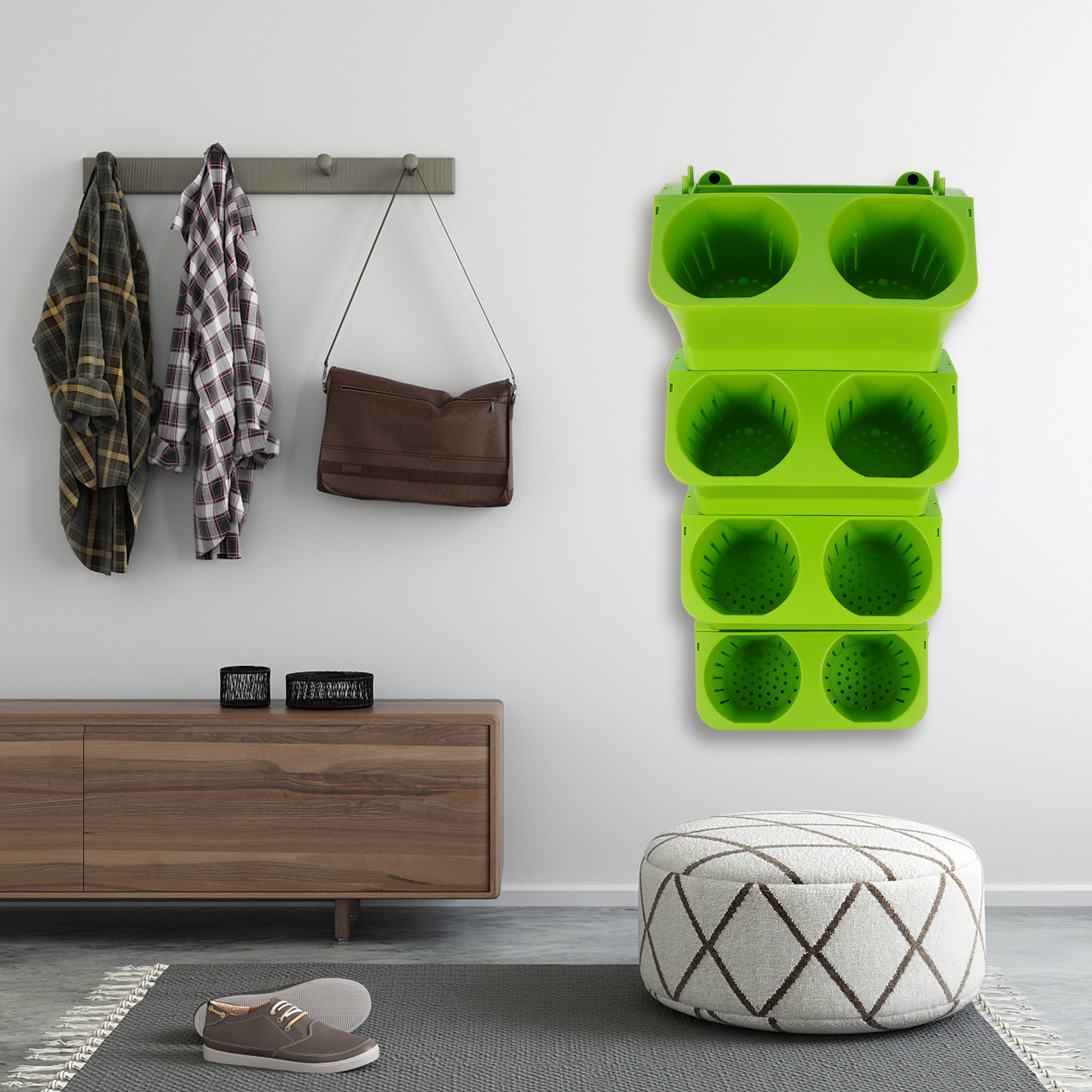 ชุดกระถางต้นไม้ติดผนังแนวตั้ง  - Self Watering Planter บทวิจารณ์และราคา