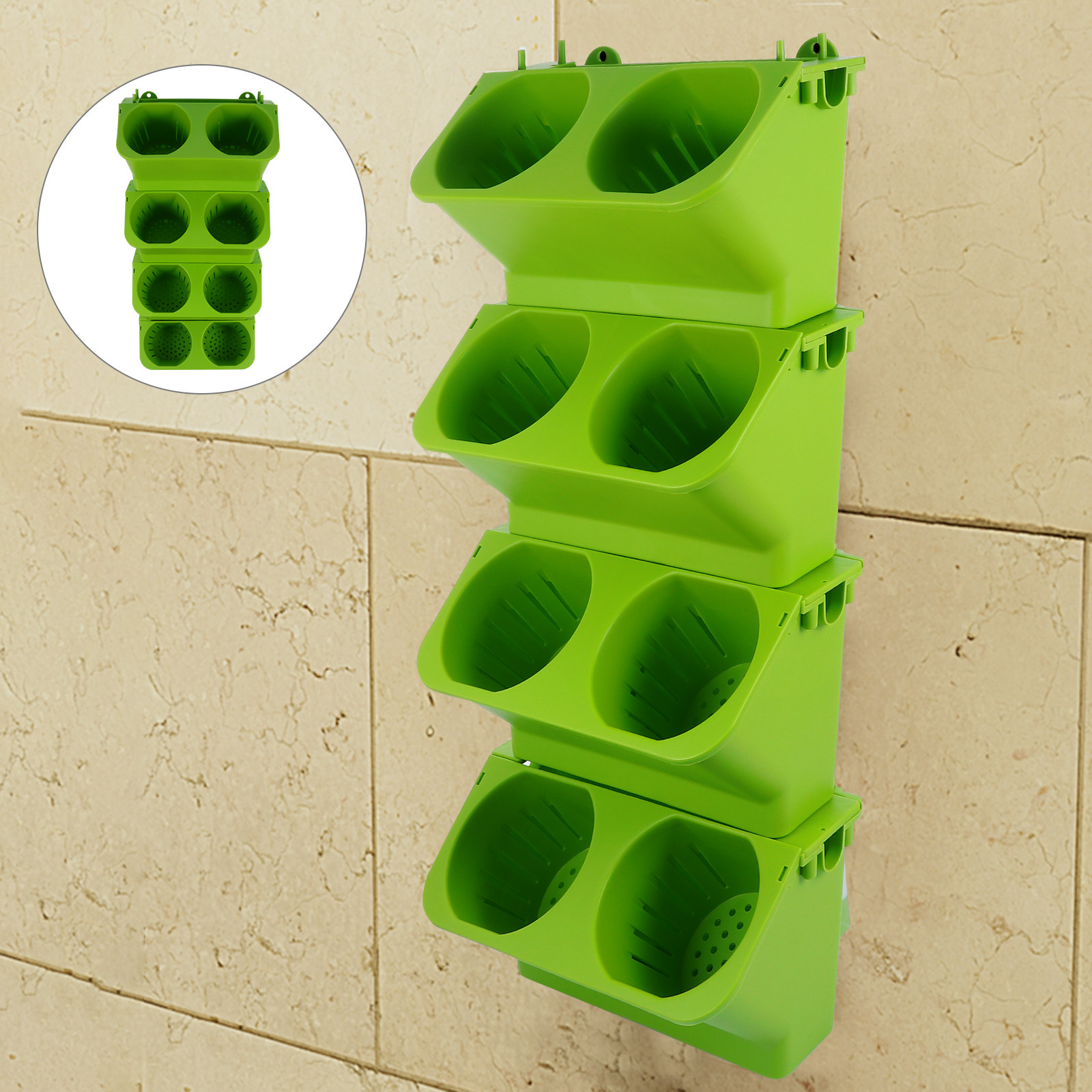 ชุดกระถางต้นไม้ติดผนังแนวตั้ง  - Self Watering Planter บทวิจารณ์และราคา