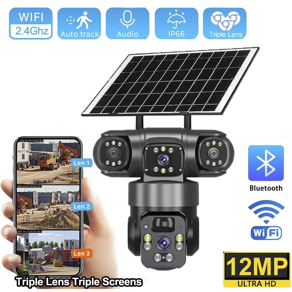 กล้องโซลาร์ 4G สามเลนส์ สามจอภ - Garden Camera บทวิจารณ์และราคา